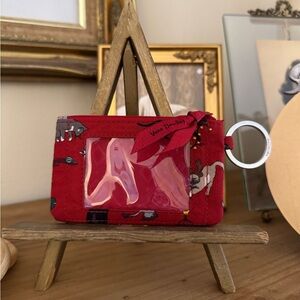 Vera Bradley “Cats Liver”Red ID and Coin Purse